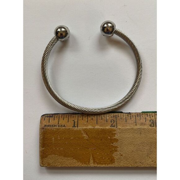 Sabona CUFF WELLNESS MAGNETIC BRACELET 7” Twisted Wire Stainless - Picture 4 of 4